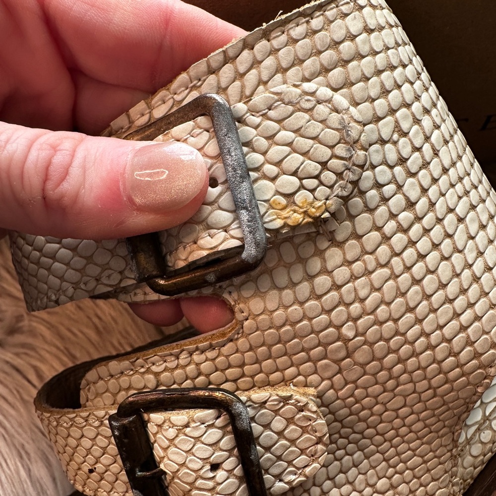 Freebird Quail bootie/sandal in White Snake - Picture 11 of 16